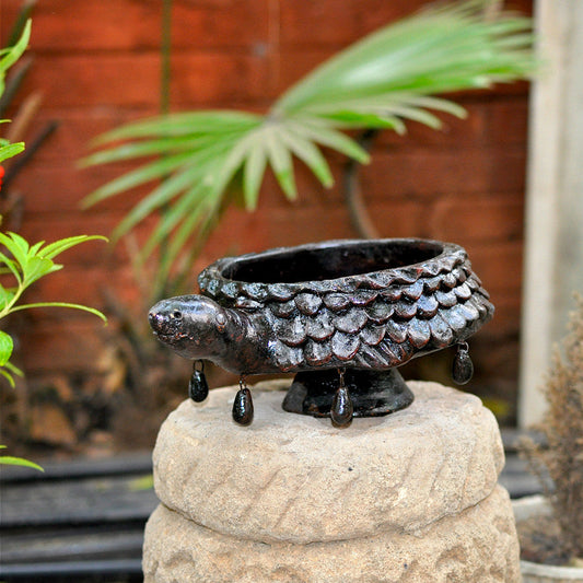  Terracotta Brown Tortoise Planter